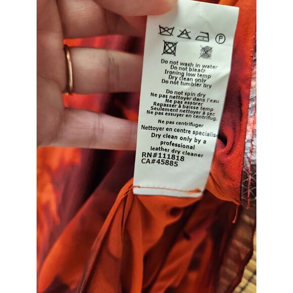 Michael Kors Runway Silk Chiffon Red Snakeskin Strap Harness dress Gown Size 12 - Picture 10 of 14